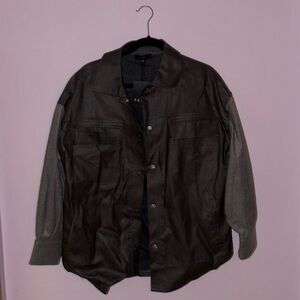 Leather shacket size medium